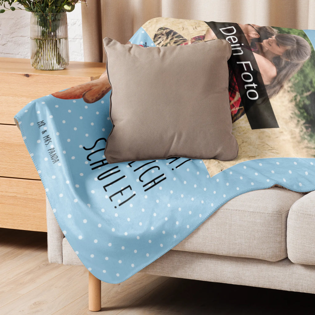 Sherpa Photo Cuddle Blanket bear School cone Foto Kuscheldecke, Bär, Teddy, Teddybär, Bär Motiv, Grundschule, Erster Schultag Geschenk, Schultüte, Einschulung Geschenk, Schulanfang, Schule Geschenk, Schulbeginn