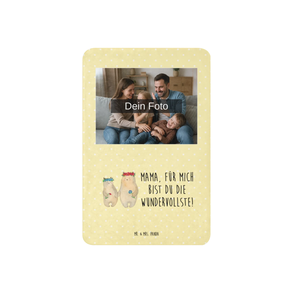 Sherpa Photo Cuddle Blanket Bears with flower crown Foto Kuscheldecke, Familie, Vatertag, Muttertag, Bruder, Schwester, Mama, Papa, Oma, Opa, Bären, Tochter, Vorbild, Kind, Kinder, weltbeste Mama, Mami, Bär, Geschenk Mama. Muttertag, Lieblingsmama, Mutter, Lieblingsmensch, Family, Mutti, beste Mutter, Töchter