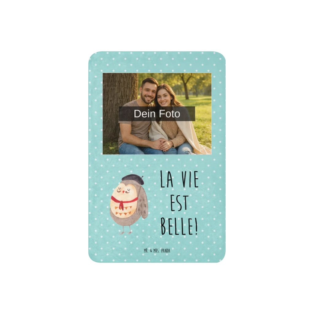 Sherpa Foto Kuscheldecke Eule Frankreich Foto Kuscheldecke, Eule, Eule Deko, das Leben ist schön, Spruch schön, hibou, Eulen, Spruch Französisch, La vie est belle, Frankreich, Owl