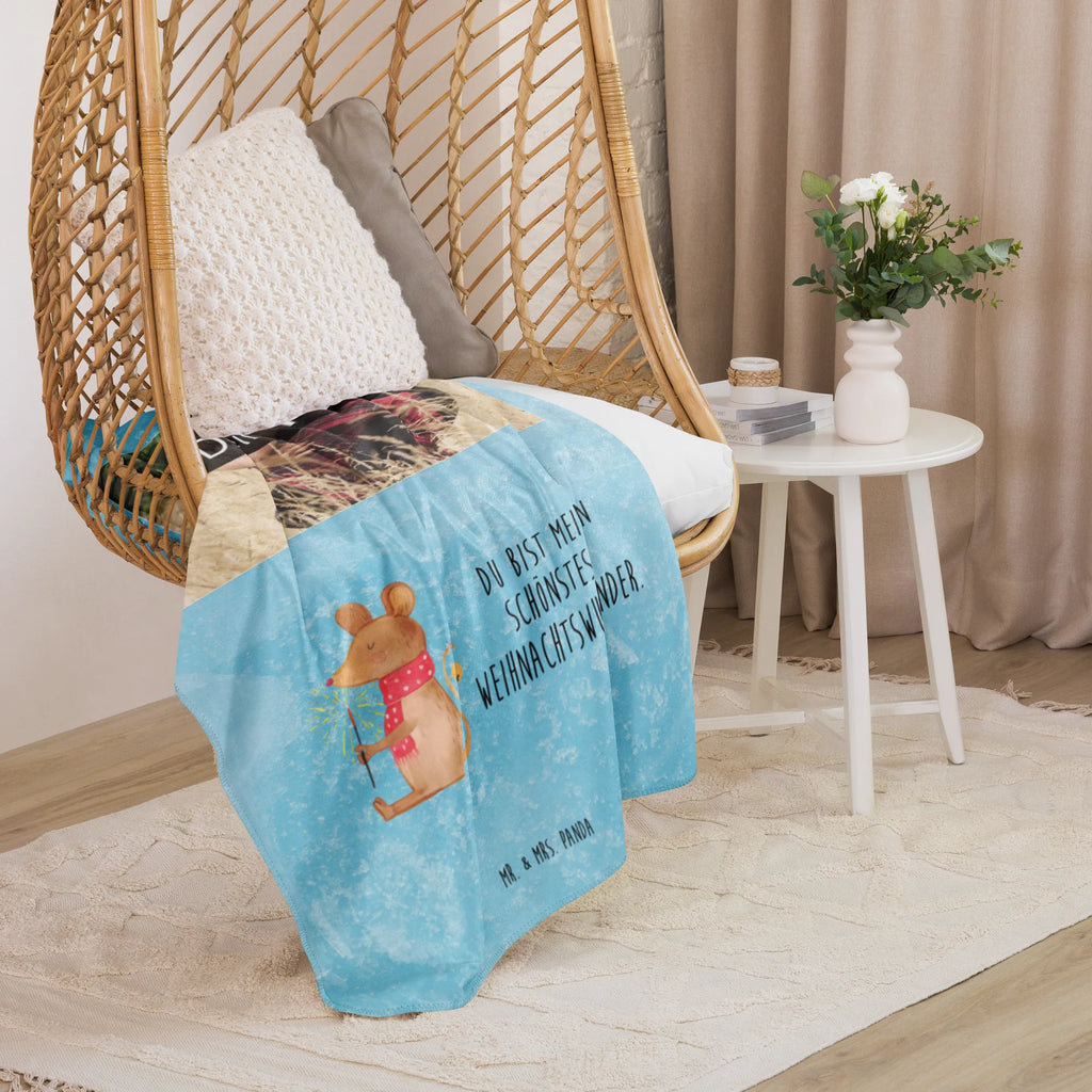 Sherpa Photo Cuddle Blanket Mouse Christmas Winter, Christmas, Christmas time, snow, merry christmas, christmas, mouse, christmas motive, christmas miracle, christmas greeting