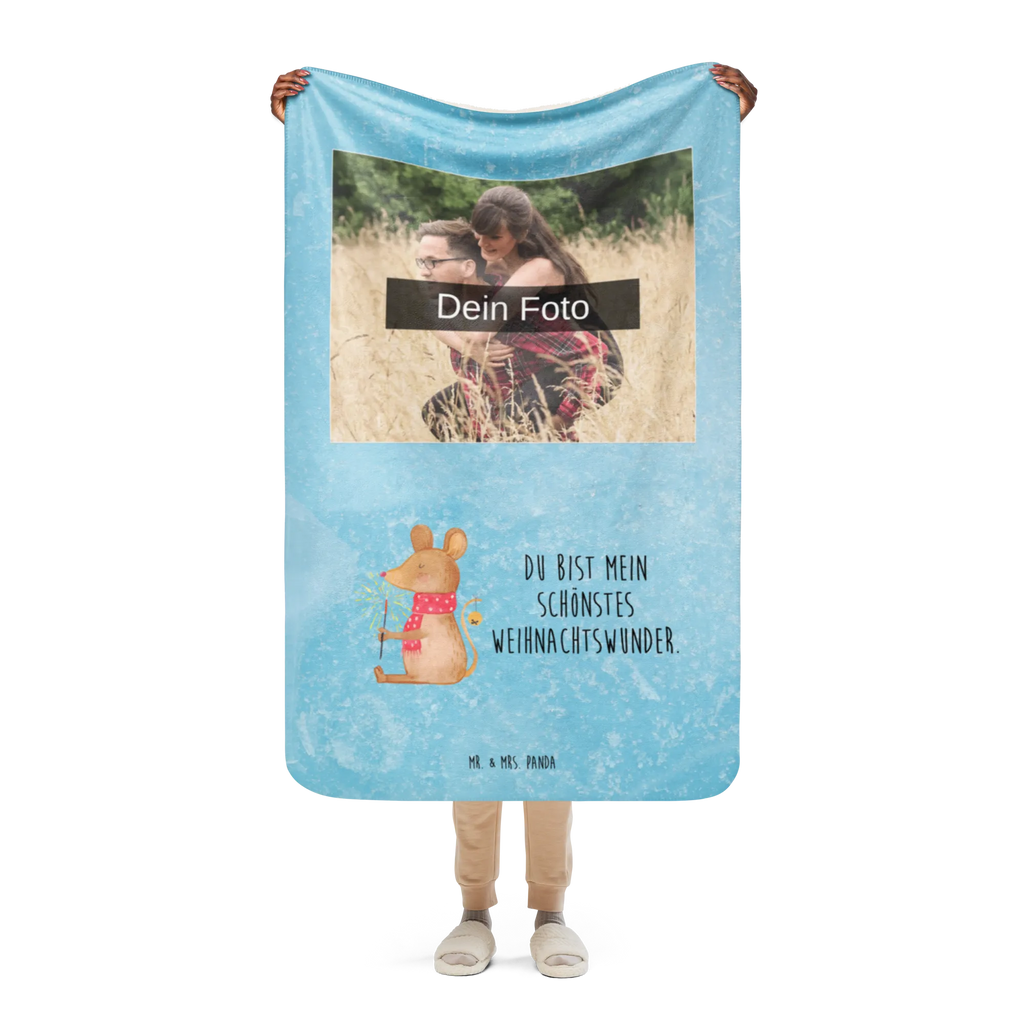 Sherpa Photo Cuddle Blanket Mouse Christmas Winter, Christmas, Christmas time, snow, merry christmas, christmas, mouse, christmas motive, christmas miracle, christmas greeting
