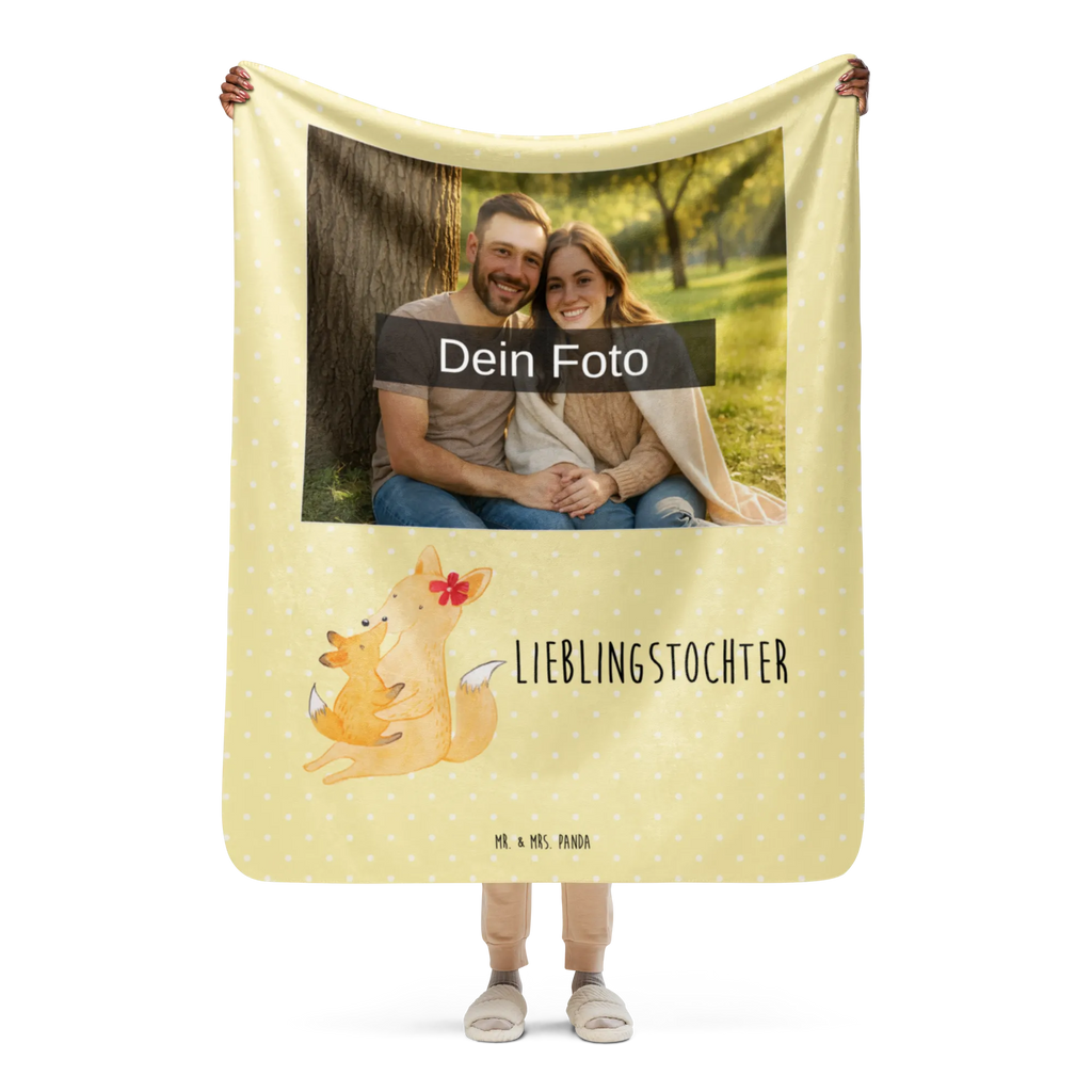 Sherpa Photo Cuddle Blanket Fox mummy Foto Kuscheldecke, Familie, Vatertag, Muttertag, Bruder, Schwester, Mama, Papa, Oma, Opa, Beste Tochter, Lieblingstochter, Mutter, Geschenk, Tochter