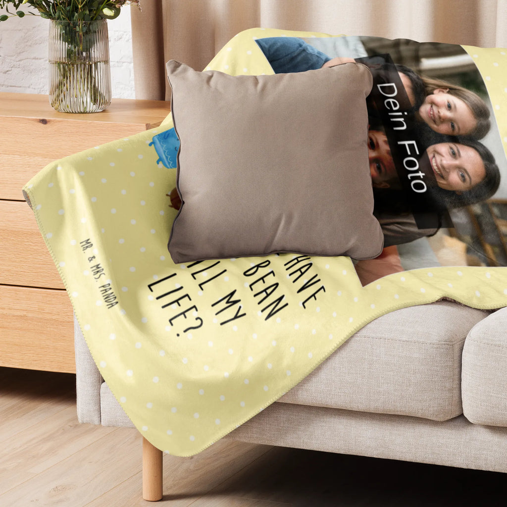 Sherpa Photo Cuddle Blanket Coffee Bean small animals, cute, funny, cute animal motives, hand drawn, small world, funny sayings, good mood, happy, gifts, gift ideas, special gifts, animal lover, card, pleasure, Coffee, satisfaction, happiness, coffee bean