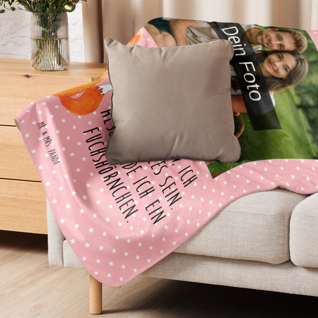 Sherpa Photo Cuddle Blanket unicorn Fox unicorn, unicorns, fox, foxes, fox horns, foxycorn