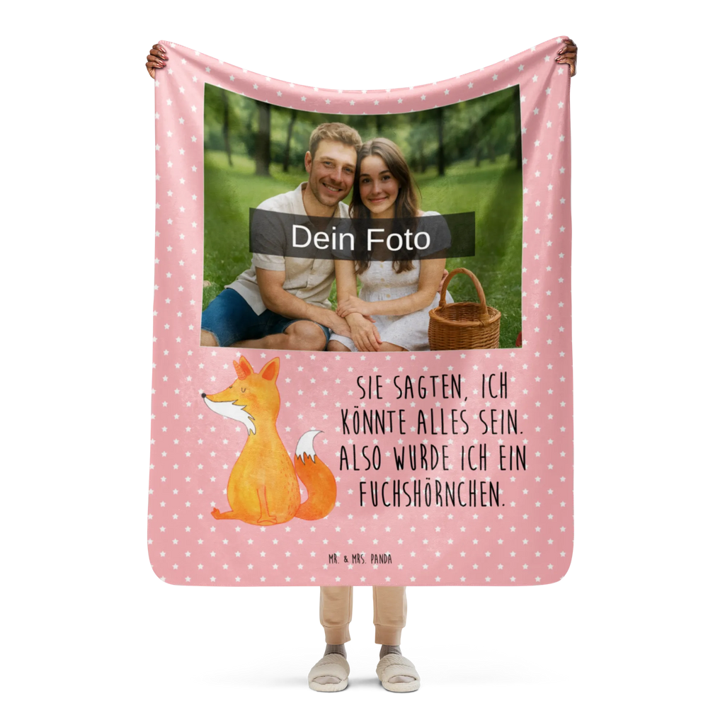 Sherpa Photo Cuddle Blanket unicorn Fox unicorn, unicorns, fox, foxes, fox horns, foxycorn