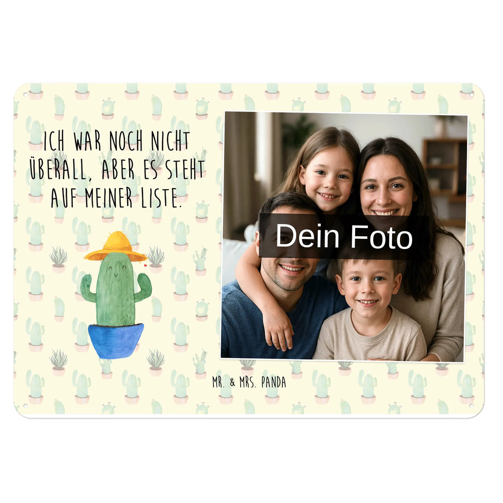 Spersonalizowany metalowy szyld ze zdjęciem kaktus Kapelusz Kaktus, Kaktusy