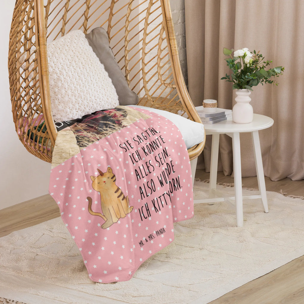 Sherpa Photo Cuddle Blanket unicorn Cat unicorn, unicorns, cat present, cat lover, cat gift, Kitty, Rainbow, Unicorn, Glitter, Kittycorn