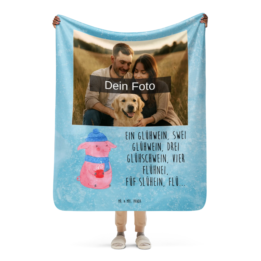 Sherpa Photo Cuddle Blanket piggy Mulled wine Foto Kuscheldecke, Winter, Weihnachten, Weihnachtsdeko, Nikolaus, Advent, Heiligabend, Wintermotiv, Glühwein, Betrunken, Weihnachtsmarkt, Spruch