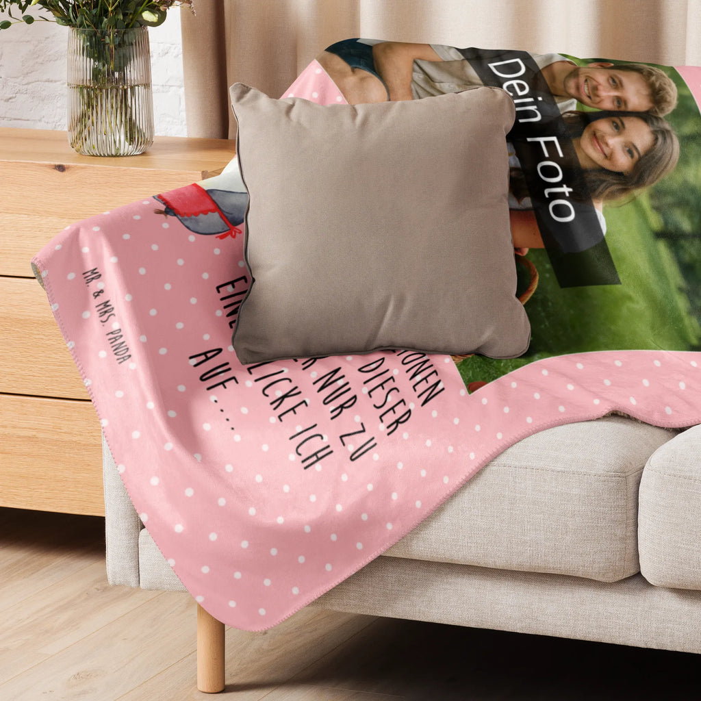 Sherpa Photo Cuddle Blanket Penguin with child Family, Father's Day, Mother's Day, brother, sister, Mom, Dad, Birthday, Mummy, Mommy, Mother, Gift