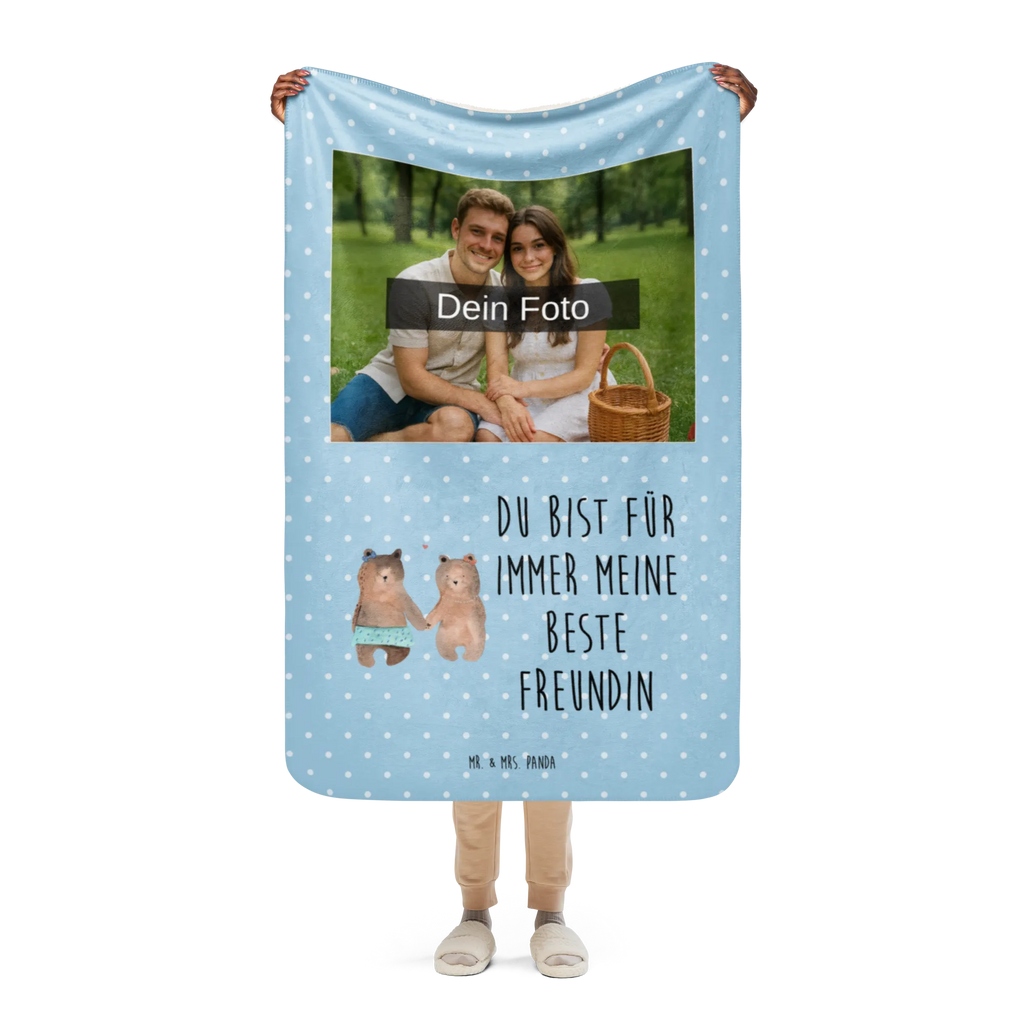Sherpa Photo Cuddle Blanket bear Girlfriend bear, teddy, teddy bear, cuddly toy, bear girlfriend best friend love proof of love loves buddy buddy