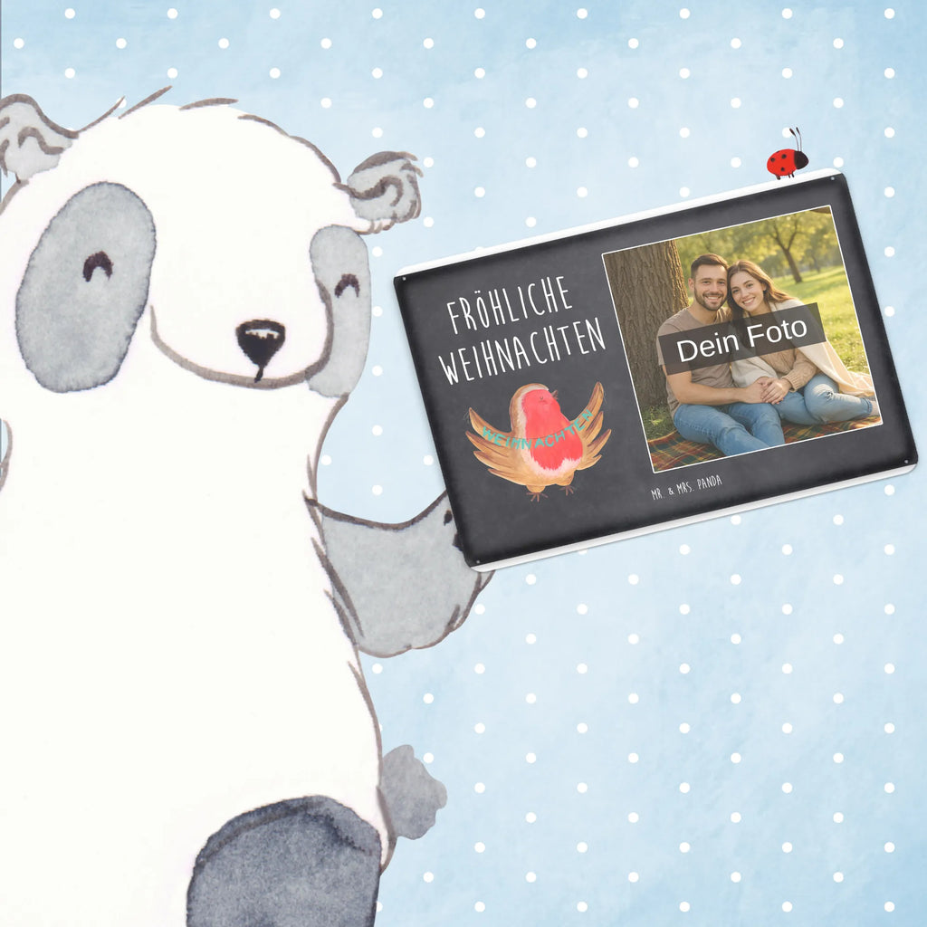 Personalized Photo Metal Sign robin Christmas Winter, Christmas, Christmas time, snow, Christmas Eve, Christmas motif, Merry Christmas, winter, bird, xmas, Christmas greeting