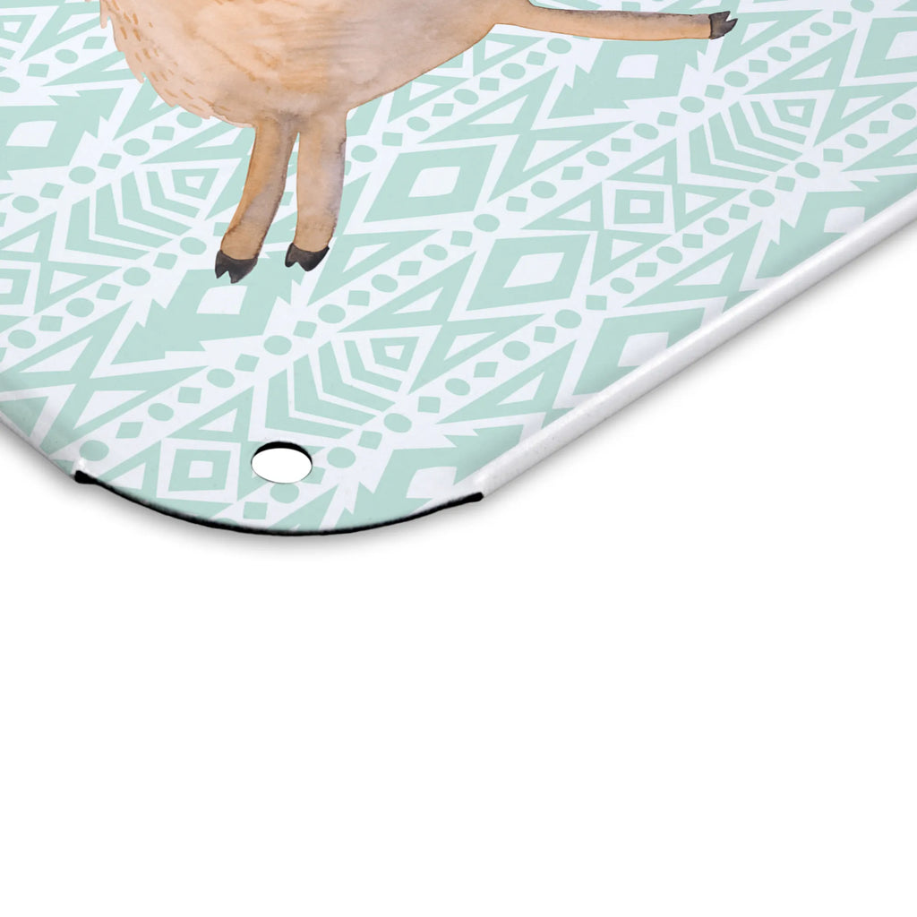 Spersonalizowany metalowy szyld ze zdjęciem lama Skakanie Lama, Alpaka