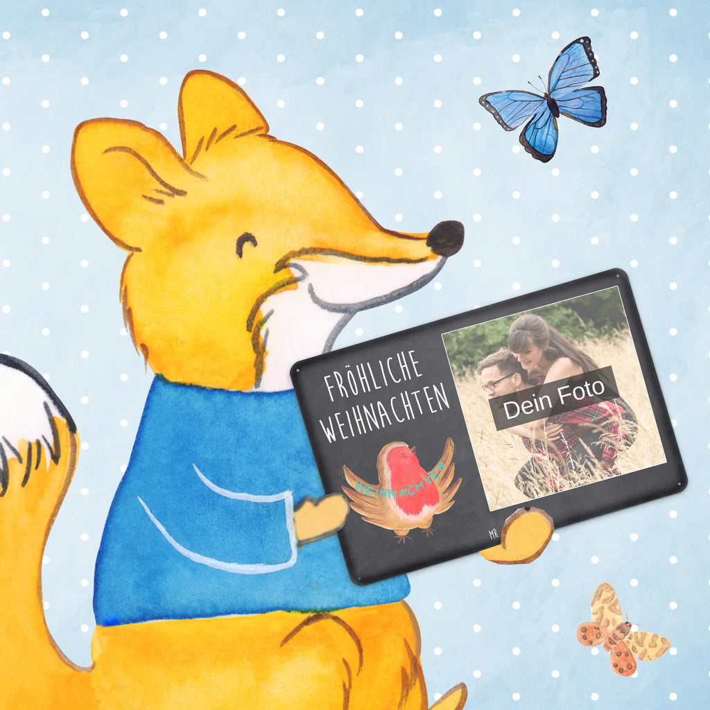 Personalized Photo Metal Sign robin Christmas Winter, Christmas, Christmas time, snow, Christmas Eve, Christmas motif, Merry Christmas, winter, bird, xmas, Christmas greeting