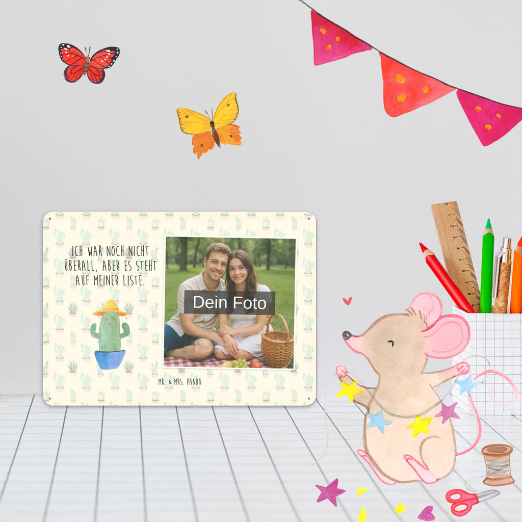 Spersonalizowany metalowy szyld ze zdjęciem kaktus Kapelusz Kaktus, Kaktusy