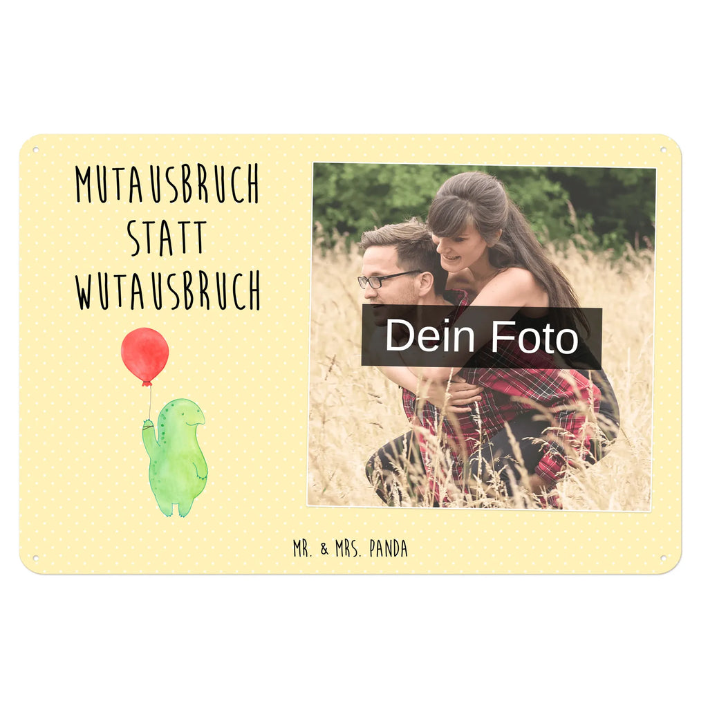 Personalized Photo Metal Sign tortoise balloon turtle, tortoise, reptile, ancient creature, cute, sweet, gift, gift ideas, birthday gift, illustrated, funny, turtle gift items, funny turtle gifts, pet turtles, mom, best friend, sister or daughter, turtle lover, turtles, courageous outburst, motivation, motivational slogan