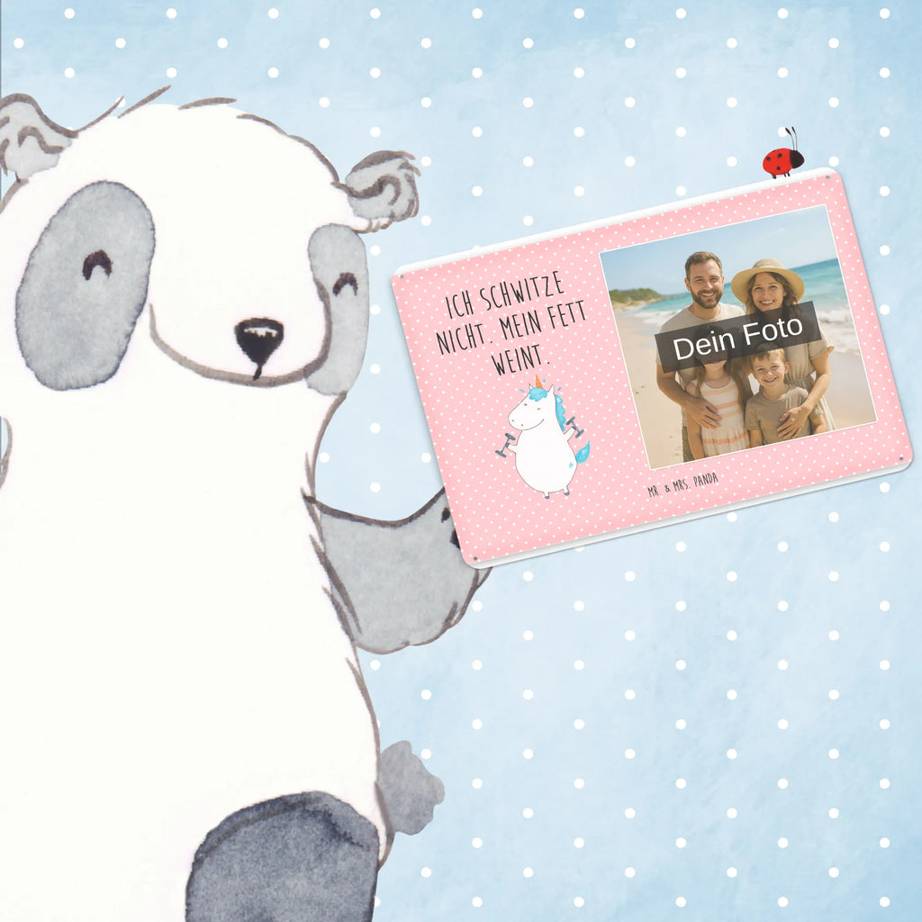 Personalized Photo Metal Sign unicorn fitness unicorn, unicorns, Gym, English, Sixpack, Unicorns, Dieting, Fitnessstudio, Unicorn, model, Fitness, Diet, Sports