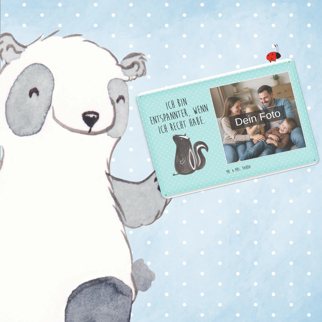 Personalized Photo Metal Sign skunk Sit Skunk, predator, slogan, stinky, office, wild animal, know-it-all, stinker, skunk, law