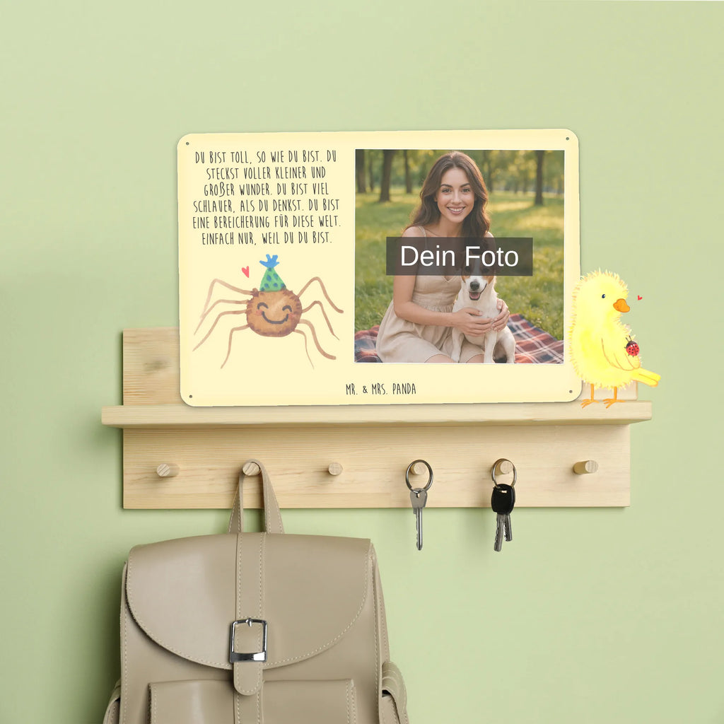 Personalisiertes Foto Blechschild Spinne Agathe Party