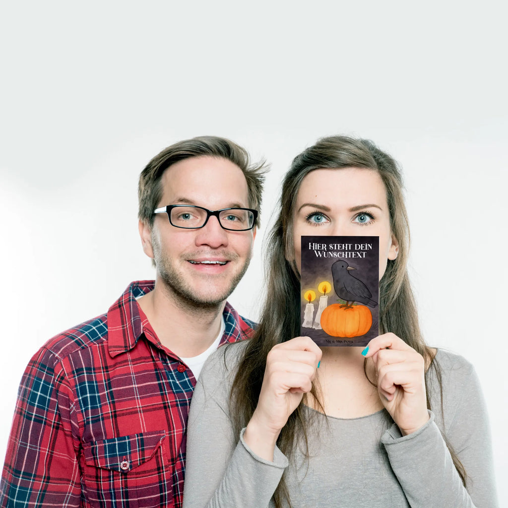 Personalisierte Postkarte Krähe Halloween Design Grußkarte mit Namen, Postkarte mit Namen, Postkarte mit Wunschtext, Geschenkkarte mit Wunschtext, Einladung mit Wunschtext, Postkarte personalisierbar, Geschenkkarte mit Namen, Ansichtskarte mit Namen, Postkarte bedrucken, Grußkarte mit Wunschtext, Einladung mit Namen, Karte mit Wunschtext, Karte mit Namen, Ansichtskarte mit Wunschtext, Halloween, Deko, Martinssingen, Dekoration, Geschenke, Schenken