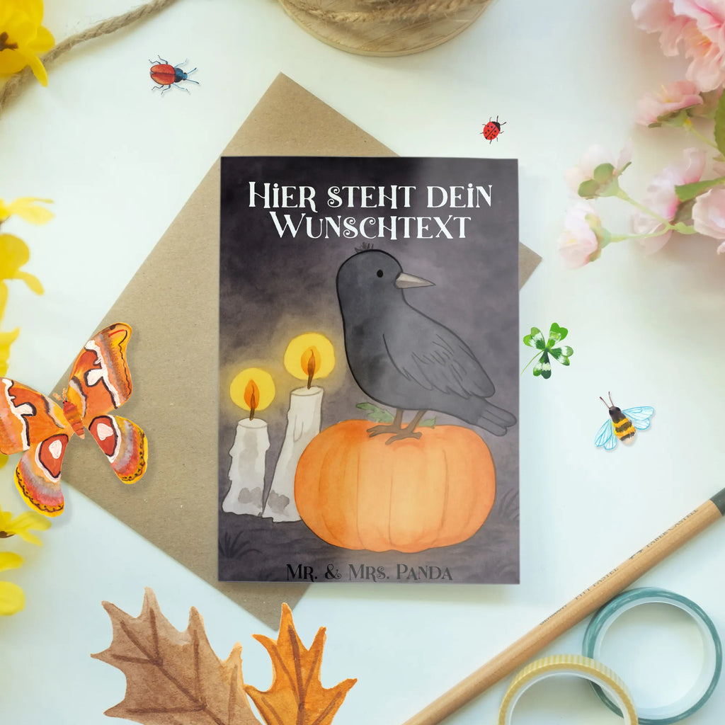 Personalisierte Grußkarte Krähe Halloween Design Grußkarte selber drucken, Personalisierte Geburtstagskarte, Grußkarte mit persönlichen Nachrichten, Personalisierte Glückwunschkarte, Grußkarte mit Namen, Personalisierte Karte, Grußkarten personalisiert, Grußkarte als Geldgeschenk, Grußkarte selbst gestalten, Personalisierte Grußkarte, Personalisiertere Klappkarte, Personalisierte Einladungskarte, Personalisierte Hochzeitskarte, Halloween, Deko, Martinssingen, Dekoration, Geschenke, Schenken