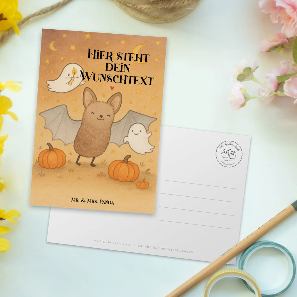 Personalisierte Postkarte Fledermaus Gespenster Design Postkarte personalisierbar, Karte mit Namen, Ansichtskarte mit Wunschtext, Geschenkkarte mit Namen, Postkarte bedrucken, Postkarte mit Wunschtext, Grußkarte mit Namen, Geschenkkarte mit Wunschtext, Einladung mit Wunschtext, Ansichtskarte mit Namen, Einladung mit Namen, Grußkarte mit Wunschtext, Postkarte mit Namen, Karte mit Wunschtext, Halloween, Deko, Martinssingen, Dekoration, Geschenke, Schenken, Gespenster, Halloween Deko, Trick or Treat, Süßes sonst gibt's saures, Fledermaus