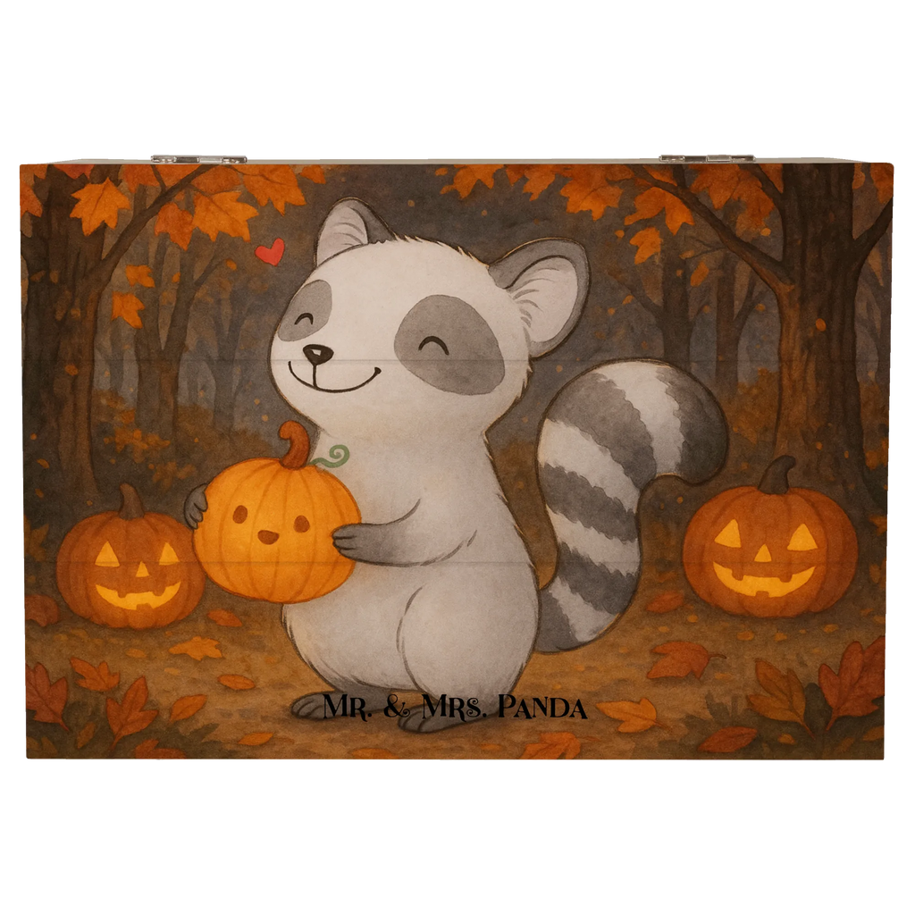 Holzkiste Waschbär Kürbis Design Erinnerungsbox, Holzkiste, Geschenkbox, Geschenkdose, Schatulle, Dekokiste, Erinnerungskiste, XXL, Truhe, Aufbewahrungsbox, Kiste, Schatzkiste, Halloween, Deko, Martinssingen, Dekoration, Geschenke, Schenken, Waschbär, Trick or Treat, Kürbis, Süßes sonst gibt's saures, Halloween Deko