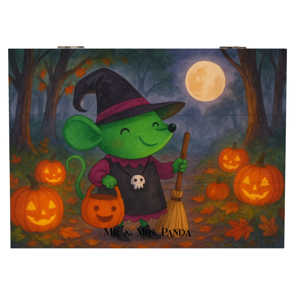 Holzkiste Maus Hexe Design Erinnerungskiste, Schatulle, Kiste, Truhe, Erinnerungsbox, XXL, Schatzkiste, Aufbewahrungsbox, Geschenkdose, Holzkiste, Geschenkbox, Dekokiste, Halloween, Deko, Martinssingen, Dekoration, Geschenke, Schenken