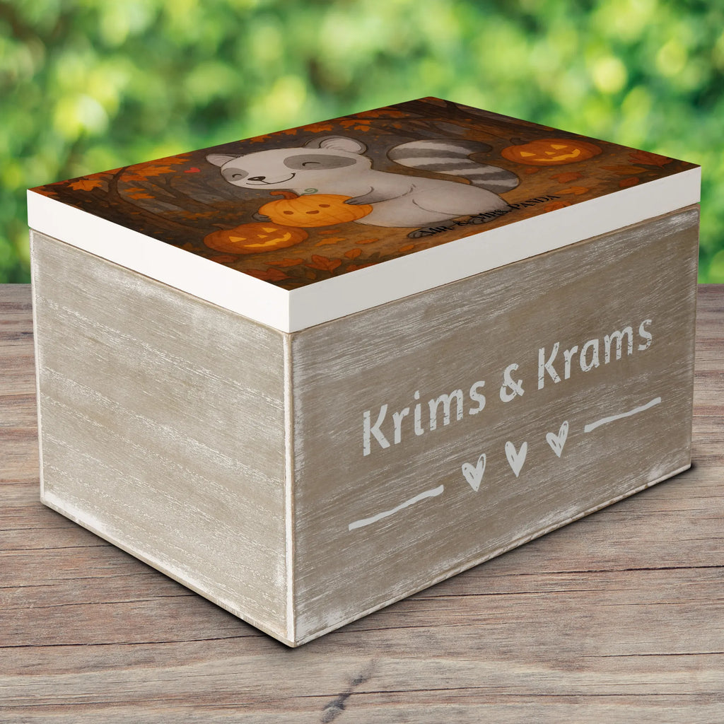 Holzkiste Waschbär Kürbis Design Erinnerungsbox, Holzkiste, Geschenkbox, Geschenkdose, Schatulle, Dekokiste, Erinnerungskiste, XXL, Truhe, Aufbewahrungsbox, Kiste, Schatzkiste, Halloween, Deko, Martinssingen, Dekoration, Geschenke, Schenken, Waschbär, Trick or Treat, Kürbis, Süßes sonst gibt's saures, Halloween Deko