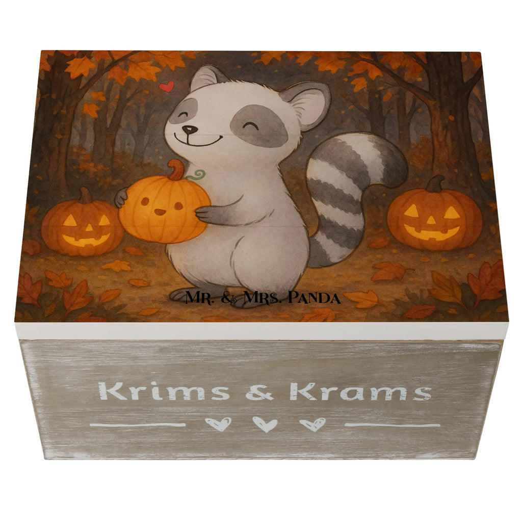 Holzkiste Waschbär Kürbis Design Erinnerungsbox, Holzkiste, Geschenkbox, Geschenkdose, Schatulle, Dekokiste, Erinnerungskiste, XXL, Truhe, Aufbewahrungsbox, Kiste, Schatzkiste, Halloween, Deko, Martinssingen, Dekoration, Geschenke, Schenken, Waschbär, Trick or Treat, Kürbis, Süßes sonst gibt's saures, Halloween Deko