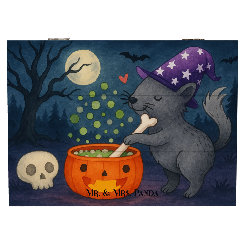 Holzkiste Kater Hexenkessel Design Geschenkdose, Erinnerungsbox, Truhe, Schatzkiste, Aufbewahrungsbox, Erinnerungskiste, XXL, Dekokiste, Geschenkbox, Schatulle, Holzkiste, Kiste, Halloween, Deko, Martinssingen, Dekoration, Geschenke, Schenken, Hexenkessel, Zaubertrank, Kater, Zaubern, Hexe