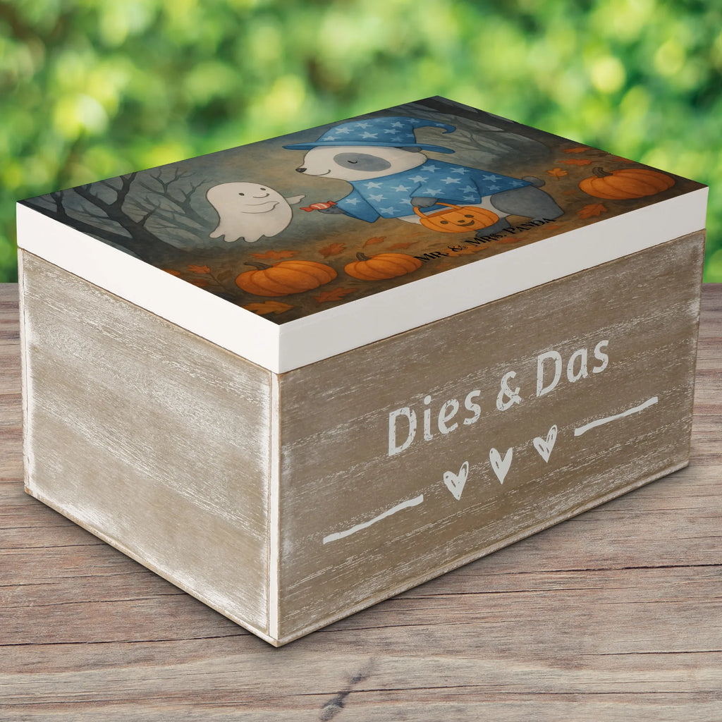 Holzkiste Panda Zauberer Design Kiste, Geschenkbox, Schatzkiste, XXL, Truhe, Aufbewahrungsbox, Holzkiste, Geschenkdose, Erinnerungsbox, Dekokiste, Erinnerungskiste, Schatulle, Halloween, Deko, Martinssingen, Dekoration, Geschenke, Schenken, Gespenst, Halloween Deko, Süßes sonst gibt's saures, Zauberer, Panda, Trick or Treat