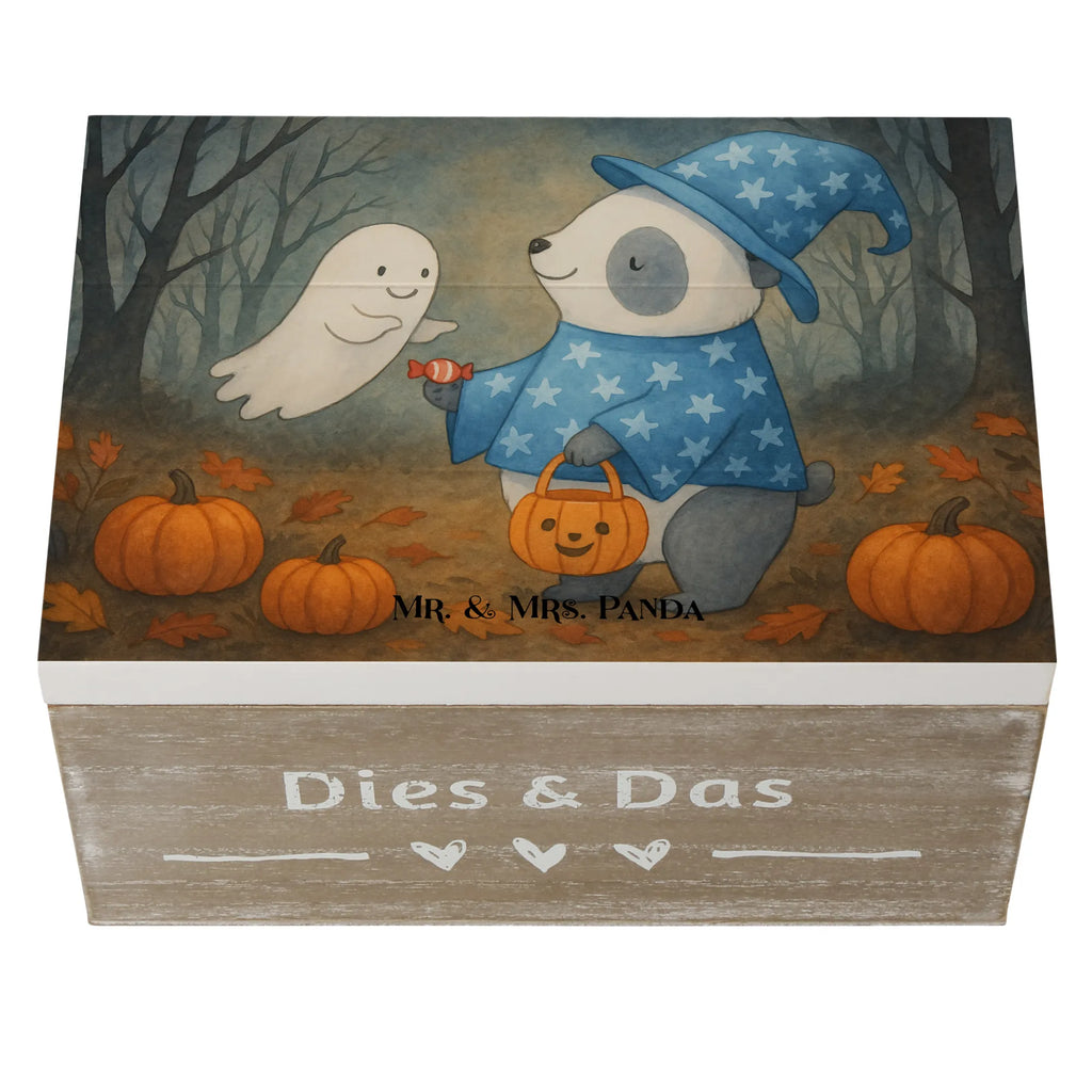 Holzkiste Panda Zauberer Design Kiste, Geschenkbox, Schatzkiste, XXL, Truhe, Aufbewahrungsbox, Holzkiste, Geschenkdose, Erinnerungsbox, Dekokiste, Erinnerungskiste, Schatulle, Halloween, Deko, Martinssingen, Dekoration, Geschenke, Schenken, Gespenst, Halloween Deko, Süßes sonst gibt's saures, Zauberer, Panda, Trick or Treat