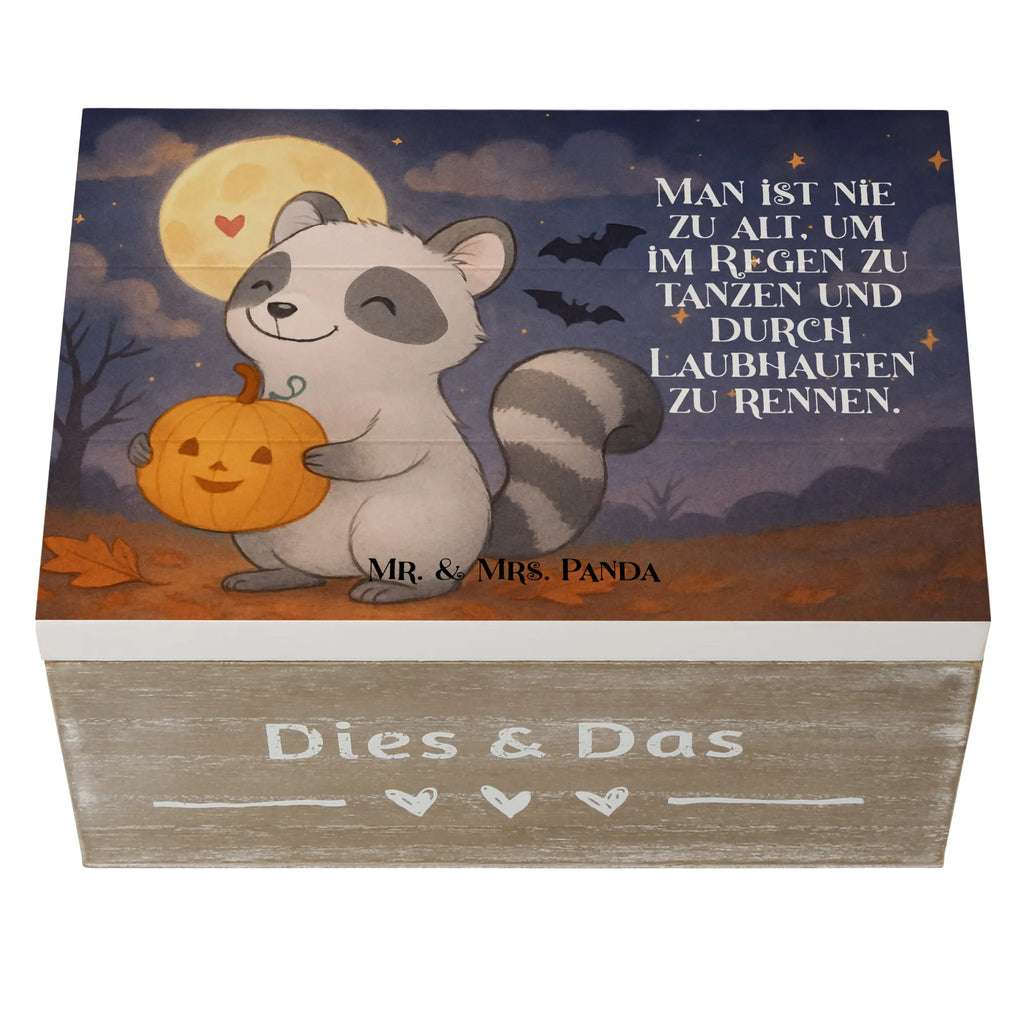 Holzkiste Waschbär Kürbis Design Erinnerungsbox, Holzkiste, Geschenkbox, Geschenkdose, Schatulle, Dekokiste, Erinnerungskiste, XXL, Truhe, Aufbewahrungsbox, Kiste, Schatzkiste, Halloween, Deko, Martinssingen, Dekoration, Geschenke, Schenken, Waschbär, Trick or Treat, Kürbis, Süßes sonst gibt's saures, Halloween Deko