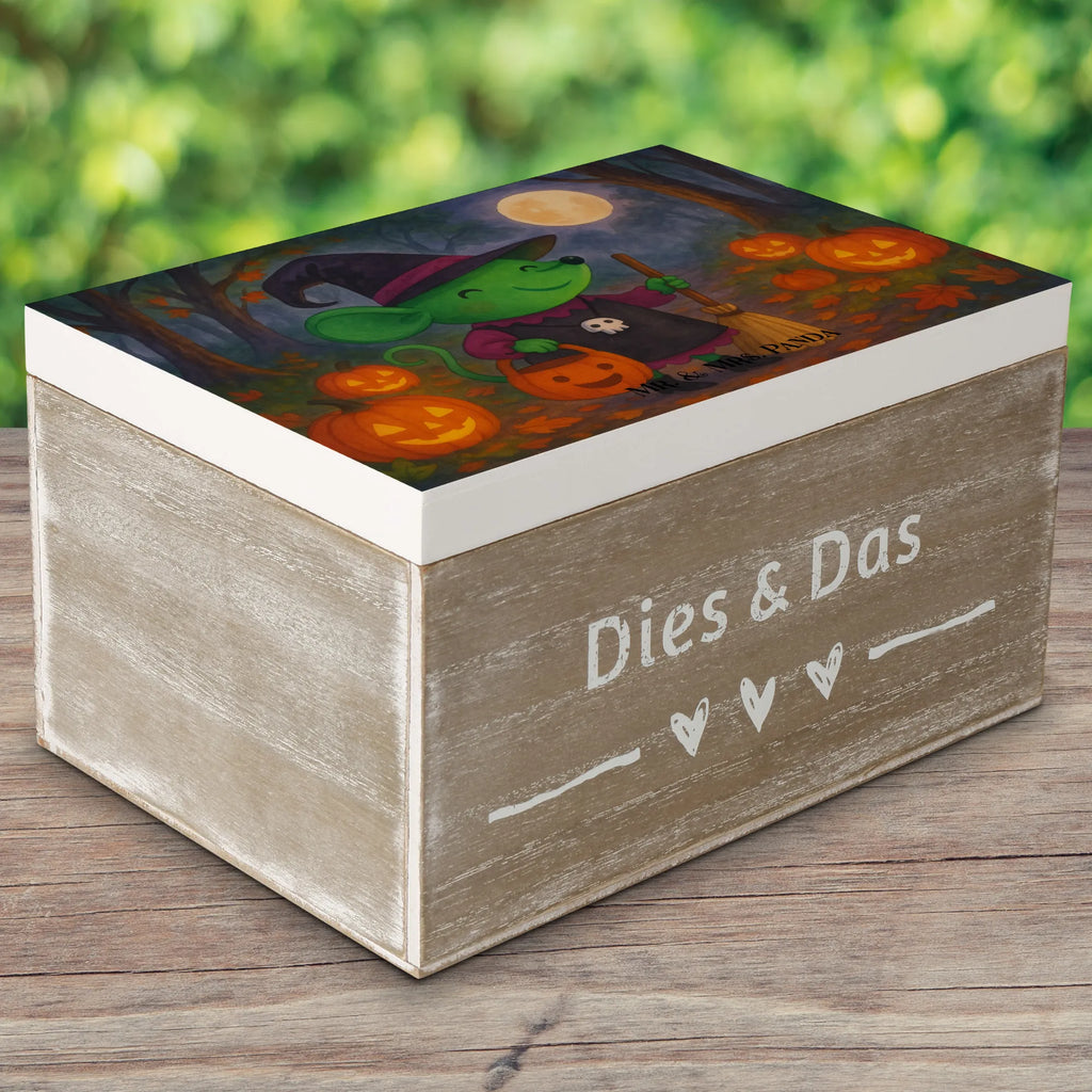 Holzkiste Maus Hexe Design Erinnerungskiste, Schatulle, Kiste, Truhe, Erinnerungsbox, XXL, Schatzkiste, Aufbewahrungsbox, Geschenkdose, Holzkiste, Geschenkbox, Dekokiste, Halloween, Deko, Martinssingen, Dekoration, Geschenke, Schenken