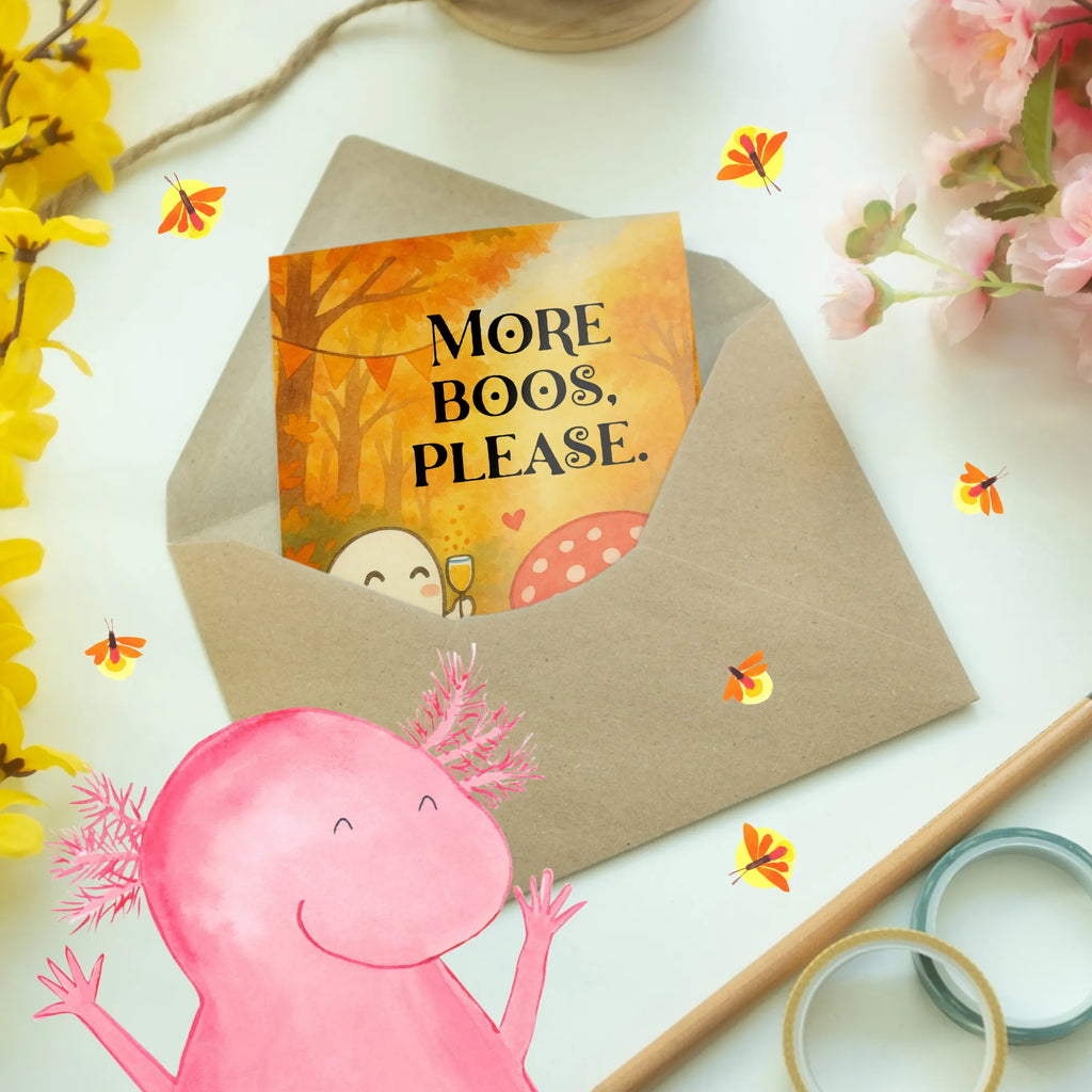 Grußkarte Gespenst  Prost  Design Grußkarte, Einladungskarte, Hochzeitskarte, Glückwunschkarte, Ansichtskarten, Klappkarte, Geburtstagskarte, Karte, Halloween, Deko, Martinssingen, Dekoration, Geschenke, Schenken, Fliegenpilz, Pils, Gespenst, Sekt, Bier