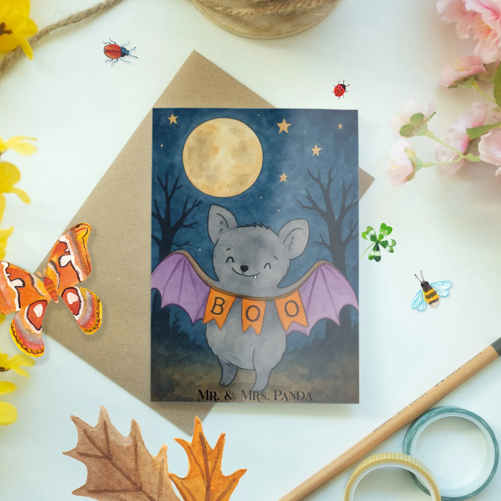 Grußkarte Fledermaus Boo Design Einladungskarte, Grußkarte, Glückwunschkarte, Ansichtskarten, Hochzeitskarte, Klappkarte, Geburtstagskarte, Karte, Halloween, Deko, Martinssingen, Dekoration, Geschenke, Schenken