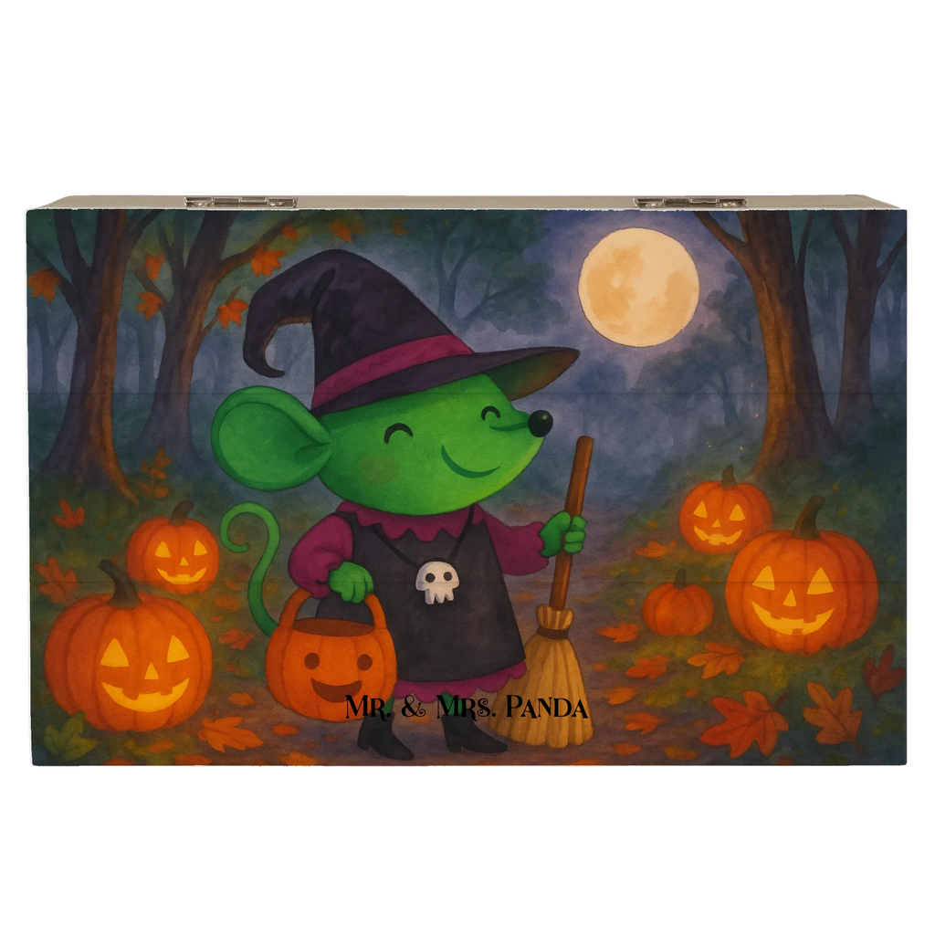 Holzkiste Maus Hexe Design Erinnerungskiste, Schatulle, Kiste, Truhe, Erinnerungsbox, XXL, Schatzkiste, Aufbewahrungsbox, Geschenkdose, Holzkiste, Geschenkbox, Dekokiste, Halloween, Deko, Martinssingen, Dekoration, Geschenke, Schenken