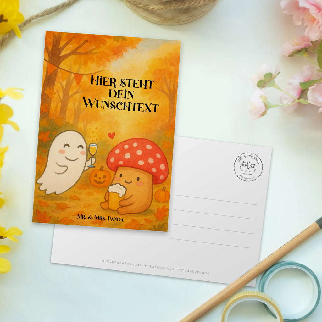 Personalisierte Postkarte Gespenst  Prost  Design Geschenkkarte mit Wunschtext, Postkarte bedrucken, Postkarte mit Namen, Geschenkkarte mit Namen, Karte mit Wunschtext, Einladung mit Wunschtext, Einladung mit Namen, Postkarte personalisierbar, Grußkarte mit Namen, Ansichtskarte mit Wunschtext, Ansichtskarte mit Namen, Postkarte mit Wunschtext, Karte mit Namen, Grußkarte mit Wunschtext, Halloween, Deko, Martinssingen, Dekoration, Geschenke, Schenken, Pils, Bier, Gespenst, Fliegenpilz, Sekt