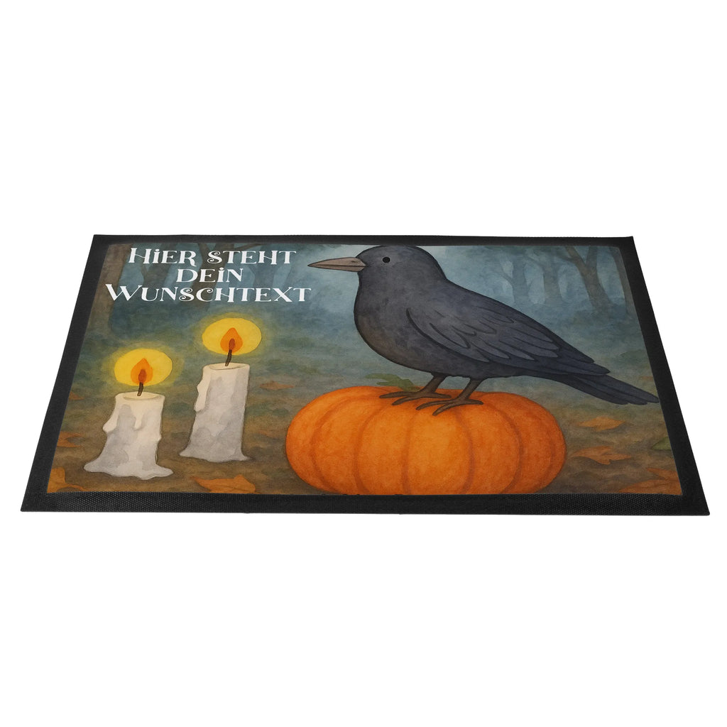 Personalisierte Fußmatte Krähe Halloween Design Wunschnamen, Personalisiert, Bedrucken, Namensfussmatte, Personalisieruung, Fußmatte bedrucken, Türvorleger mit Namen, Fußmatte mit Namen, Türvorleger personalisiert, Haustürmatte personalisiert, Personalisierte Fußmatte, Halloween, Deko, Martinssingen, Dekoration, Geschenke, Schenken