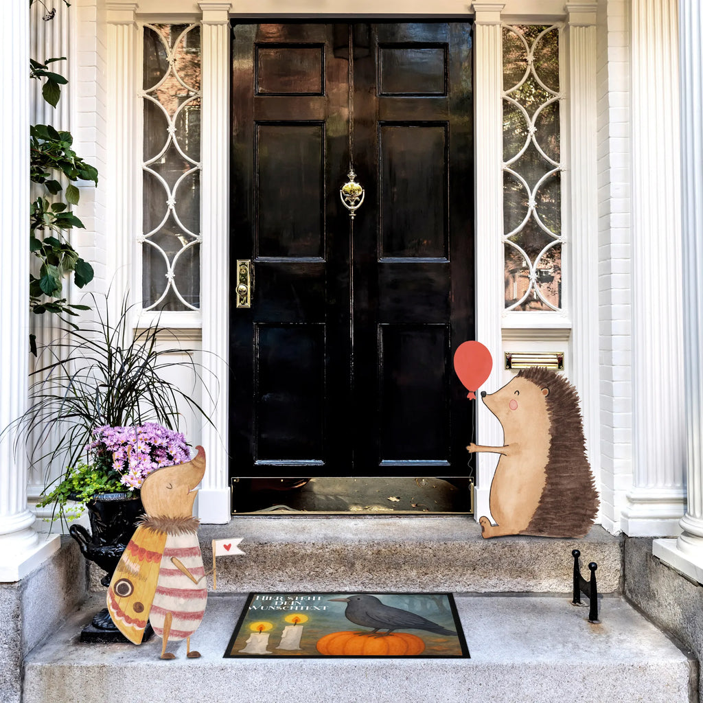 Personalisierte Fußmatte Krähe Halloween Design Wunschnamen, Personalisiert, Bedrucken, Namensfussmatte, Personalisieruung, Fußmatte bedrucken, Türvorleger mit Namen, Fußmatte mit Namen, Türvorleger personalisiert, Haustürmatte personalisiert, Personalisierte Fußmatte, Halloween, Deko, Martinssingen, Dekoration, Geschenke, Schenken