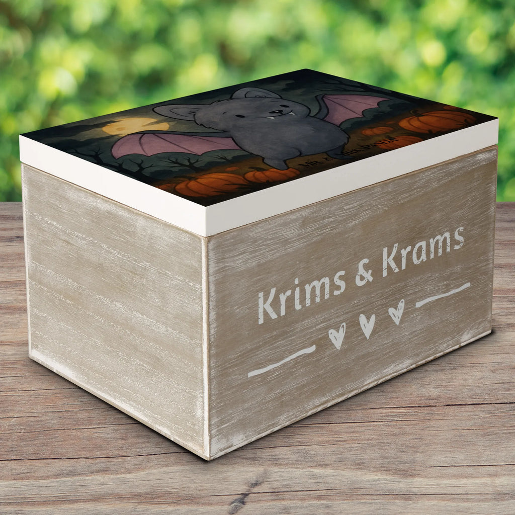 Holzkiste Fledermaus Erschrecken Design Aufbewahrungsbox, Dekokiste, Truhe, Kiste, Geschenkdose, Schatulle, Erinnerungsbox, Holzkiste, Geschenkbox, Erinnerungskiste, Schatzkiste, XXL, Halloween, Deko, Martinssingen, Dekoration, Geschenke, Schenken