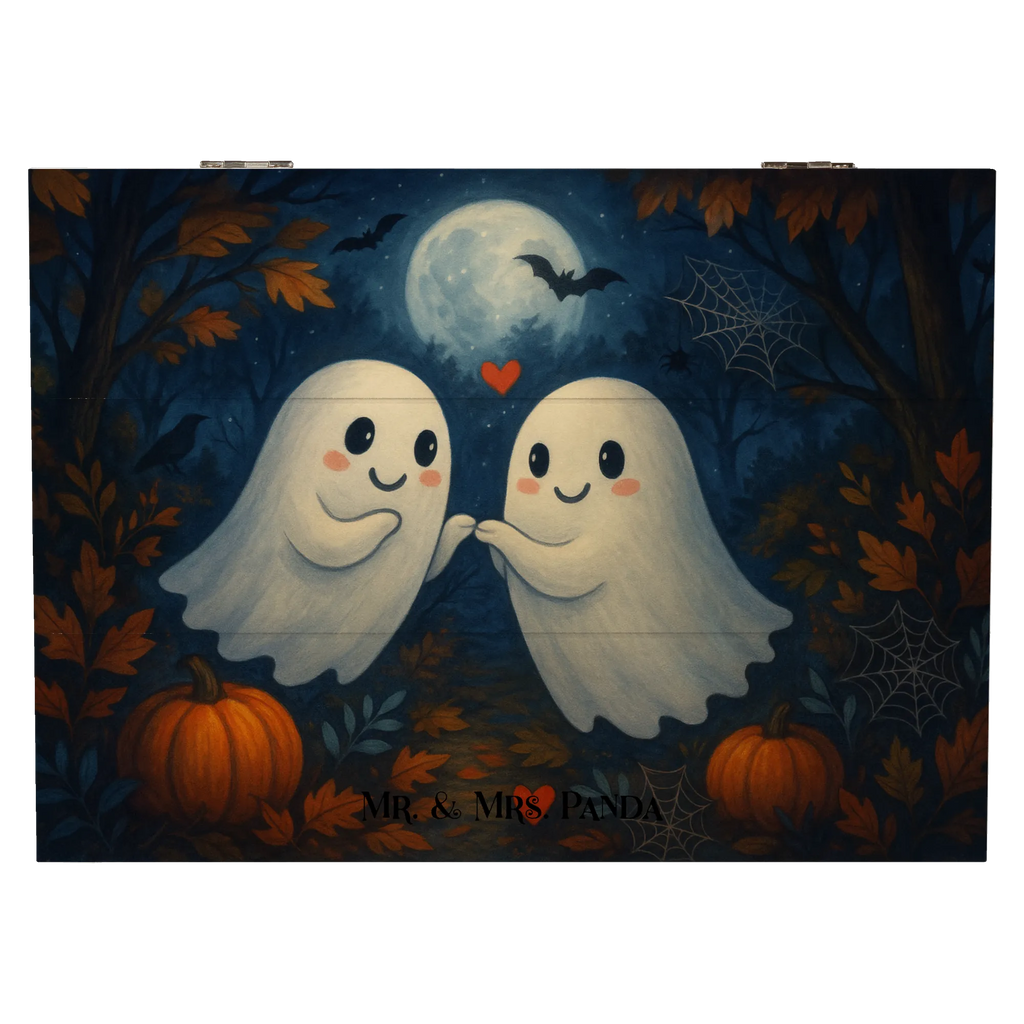 Holzkiste Gespenster  Liebe  Design XXL, Geschenkbox, Truhe, Geschenkdose, Schatulle, Kiste, Erinnerungskiste, Dekokiste, Schatzkiste, Erinnerungsbox, Aufbewahrungsbox, Holzkiste, Halloween, Deko, Martinssingen, Dekoration, Geschenke, Schenken, Verliebt, Paar, Gespenst