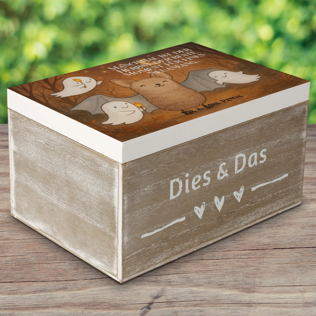 Holzkiste Fledermaus Gespenster Design Schatzkiste, Geschenkdose, Erinnerungsbox, Dekokiste, Erinnerungskiste, Truhe, Aufbewahrungsbox, Holzkiste, XXL, Kiste, Schatulle, Geschenkbox, Halloween, Deko, Martinssingen, Dekoration, Geschenke, Schenken, Fledermaus, Süßes sonst gibt's saures, Halloween Deko, Trick or Treat, Gespenster