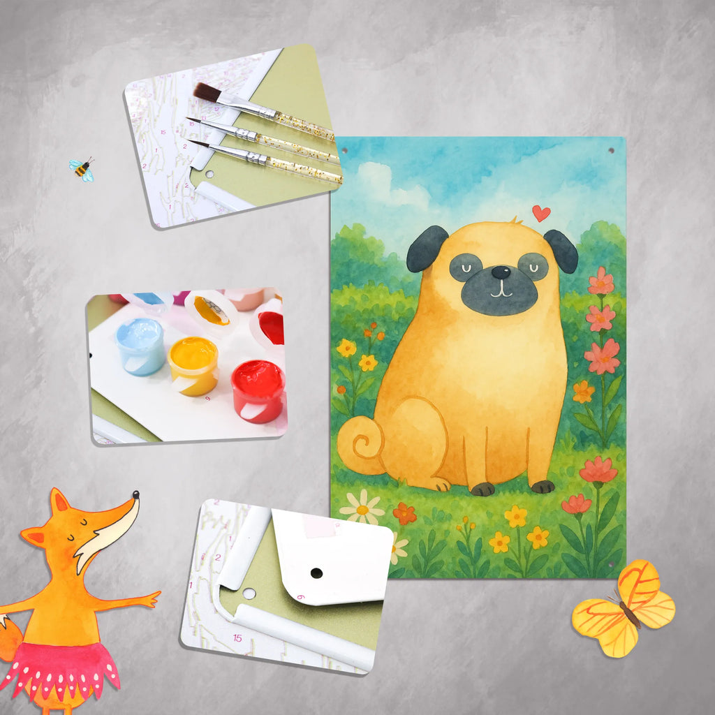 Malen nach Zahlen Metallschild Mops Design Kreativität, Baseln, Malen nach Zahlen, Bastelidee, Künstler, Malen, Ausmalbild, Kunstwerk, DIY, Hund, Hundemotiv, Haustier, Hunderasse, Tierliebhaber, Hundebesitzer, Sprüche, Liebe, Mops, Hundeliebe