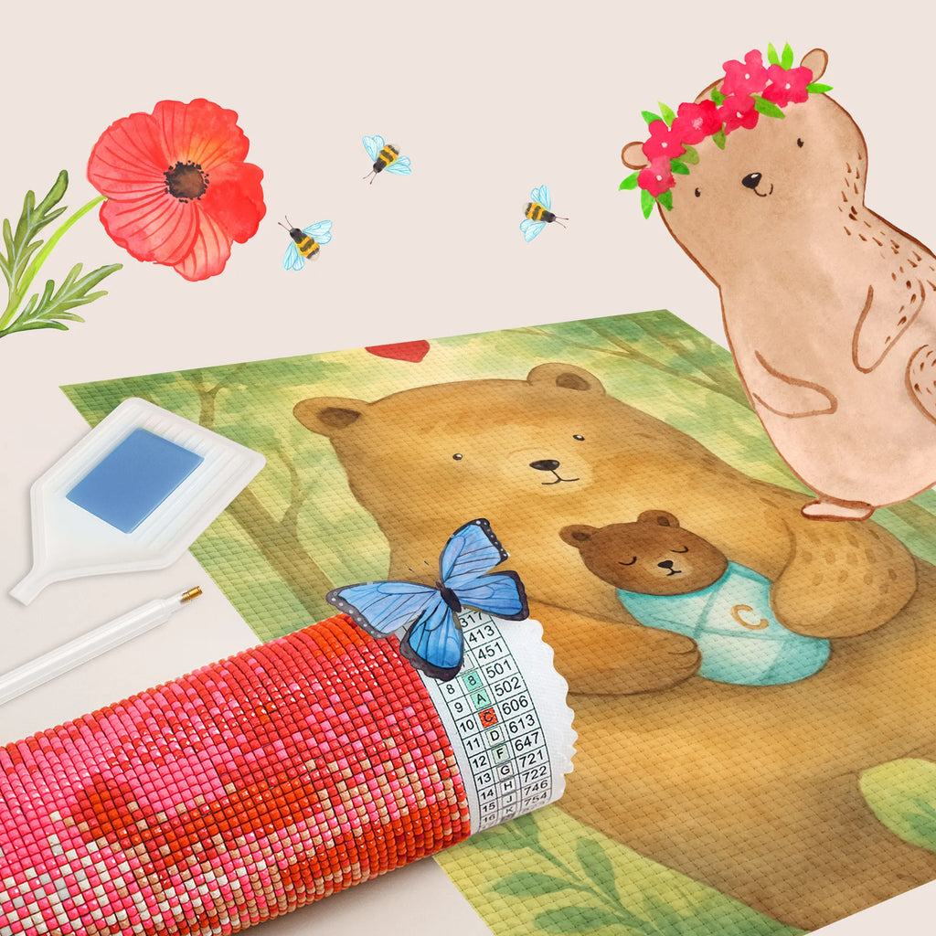 Diamond Painting Bär Baby Design Kristallbild, Kreativität, DIY, Diamond Painting, Teddy, Bär, Teddybär, Enkel, Geburtstag, Glückwunsch, Neffe, Geburt, Mutter, Baby, Enkelin, Täufling, Taufe, Eltern, Nichte