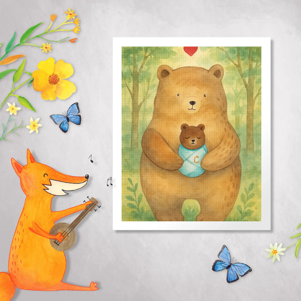 Diamond Painting Bär Baby Design Kristallbild, Kreativität, DIY, Diamond Painting, Teddy, Bär, Teddybär, Enkel, Geburtstag, Glückwunsch, Neffe, Geburt, Mutter, Baby, Enkelin, Täufling, Taufe, Eltern, Nichte