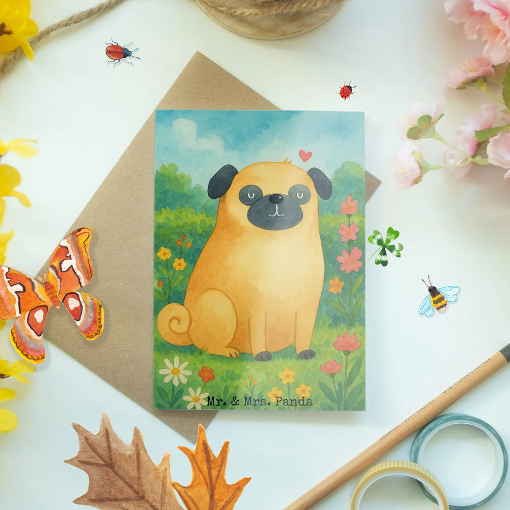 Grußkarte Mops Design Grußkarte, Klappkarte, Einladungskarte, Glückwunschkarte, Hochzeitskarte, Geburtstagskarte, Karte, Ansichtskarten, Hund, Hundemotiv, Haustier, Hunderasse, Tierliebhaber, Hundebesitzer, Sprüche, Mops, Liebe, Hundeliebe