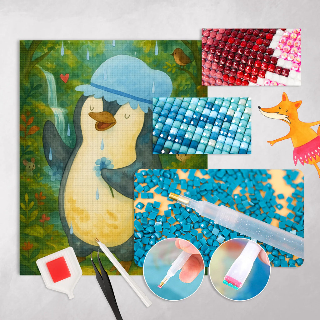 Diamond Painting Penguin have a shower Design Penguin, North Pole, Winter, Penguins, penguins, new start, shower, motivation, new beginning, life motto, being happy