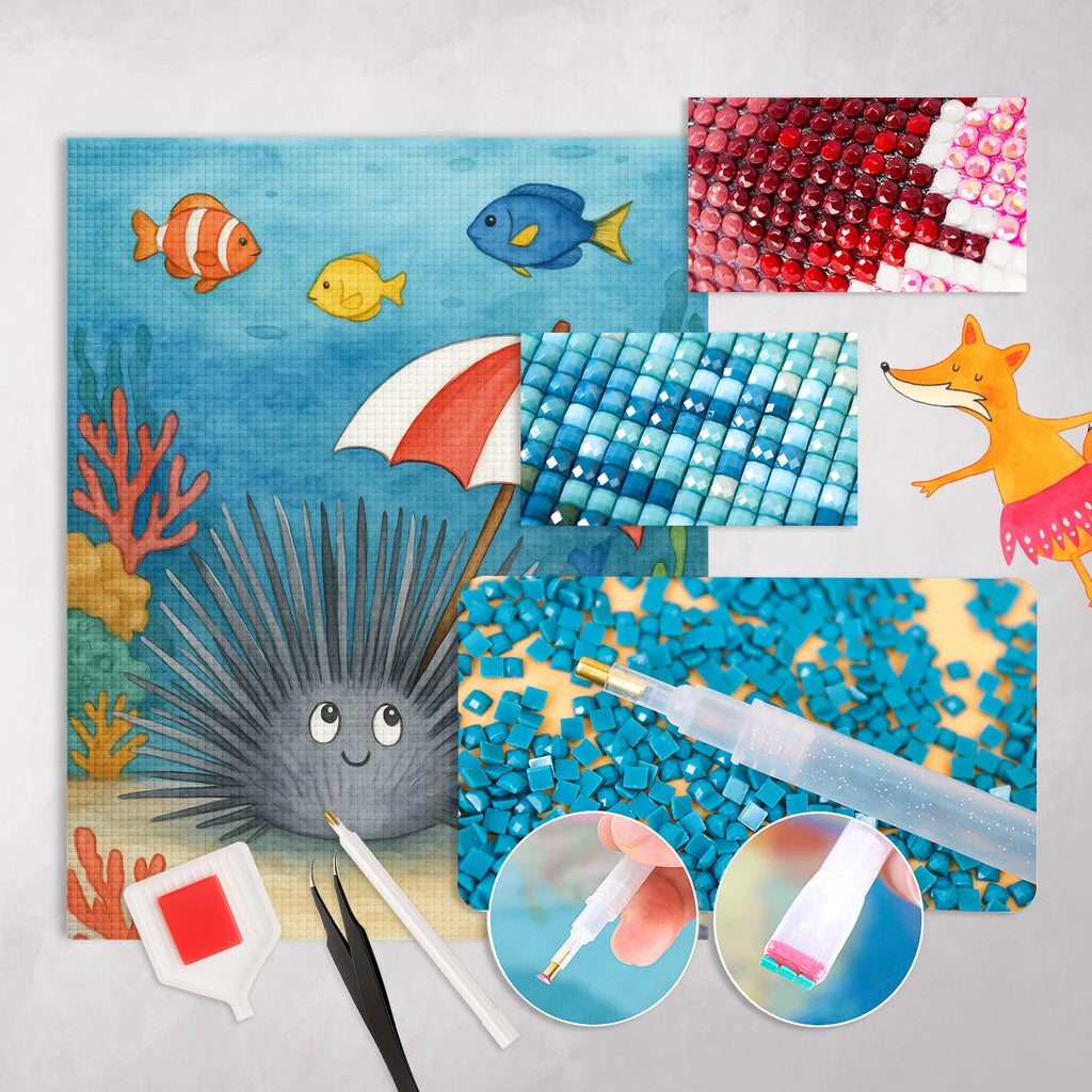 Obraz diamentowy Jeżowiec Design Zwierzeta morskie, Morze, Wakacje