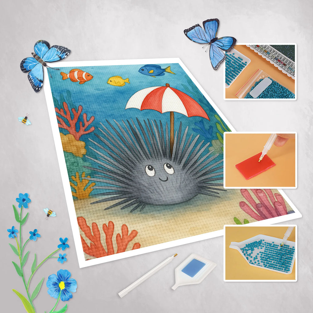Obraz diamentowy Jeżowiec Design Zwierzeta morskie, Morze, Wakacje